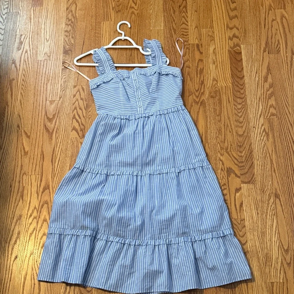 Blue Striped Gal Meets Glam Dress - Picture 1 of 1